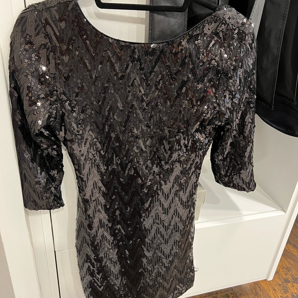 Sequin black dress